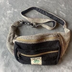 Kathmandu Imports Pure Hemp Fanny Pack Waist‎ Bag Handmade Nepal Festival Travel